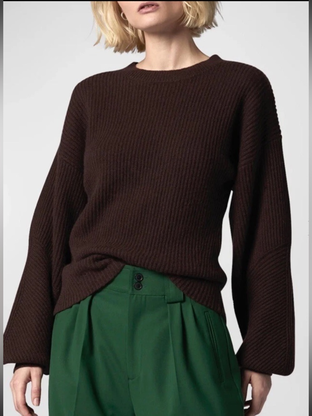 EQUIPMENT Femme Yara Ribbed Crewneck Wool Cashmere Sweater | Medium